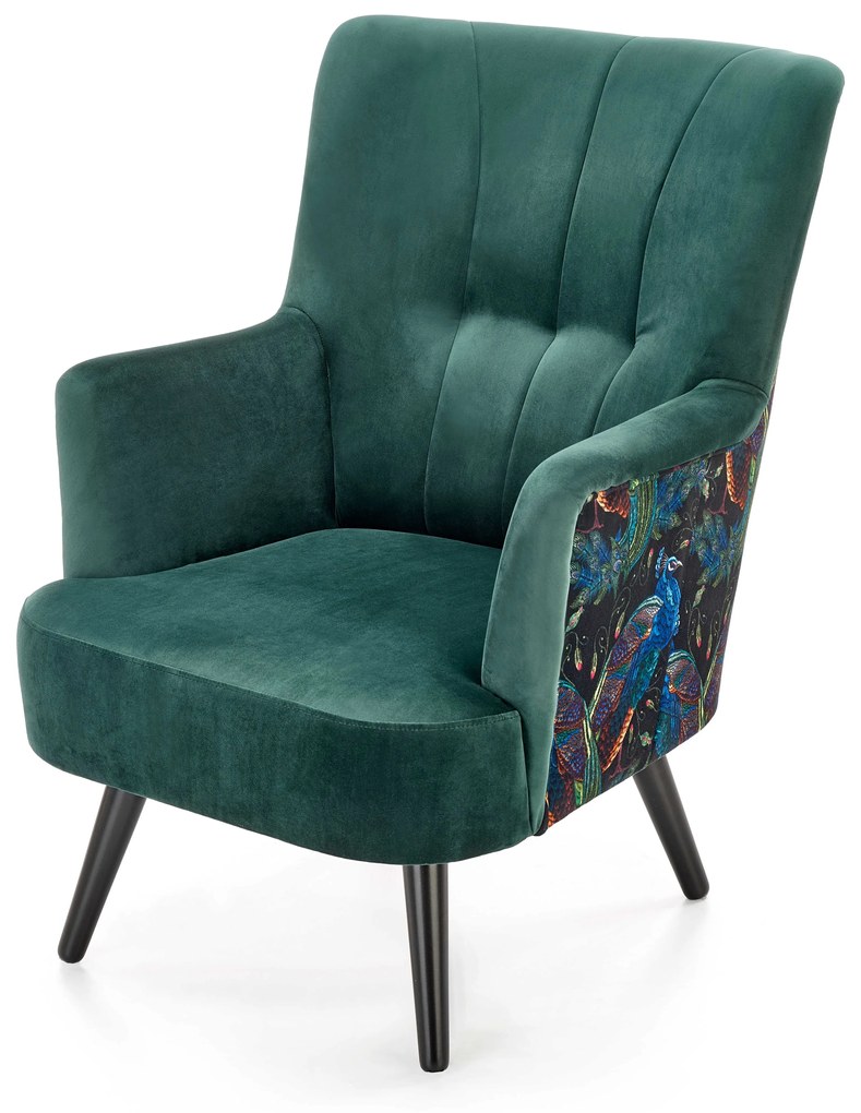 PAGONI chair color: dark green / black DIOMMI V-PL-PAGONI-FOT-C.ZIELONY