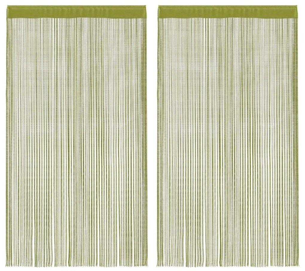 vidaXL Κουρτίνες με Κρόσσια 2 τεμ. Πράσινες 140 x 250 εκ.