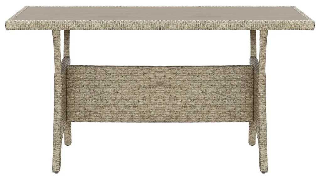 vidaXL Τραπέζι Κήπου Γκρι 120 x 70 x 66 εκ. από Συνθετικό Ρατάν