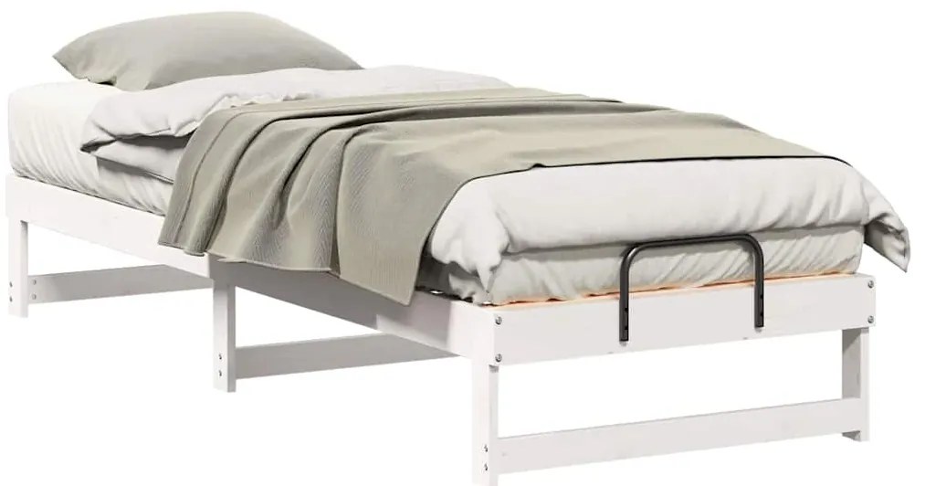 vidaXL Σκελετός Κρεβατιού Λευκό 80 x 210 cm Στερεά ξυλεία πεύκου