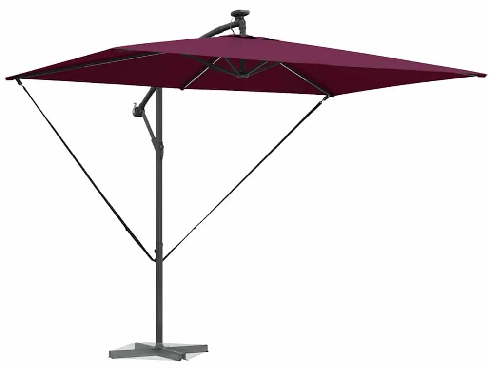 vidaXL Ομπρέλα Cantilever Banana Μπορντό 294 x 200 x 254 εκ.