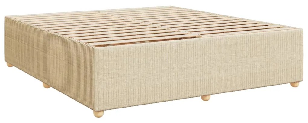 ΚΡΕΒΑΤΙ BOXSPRING ΜΕ ΣΤΡΩΜΑ ΚΡΕΜ 180X200 ΕΚ. ΥΦΑΣΜΑΤΙΝΟ 3289854