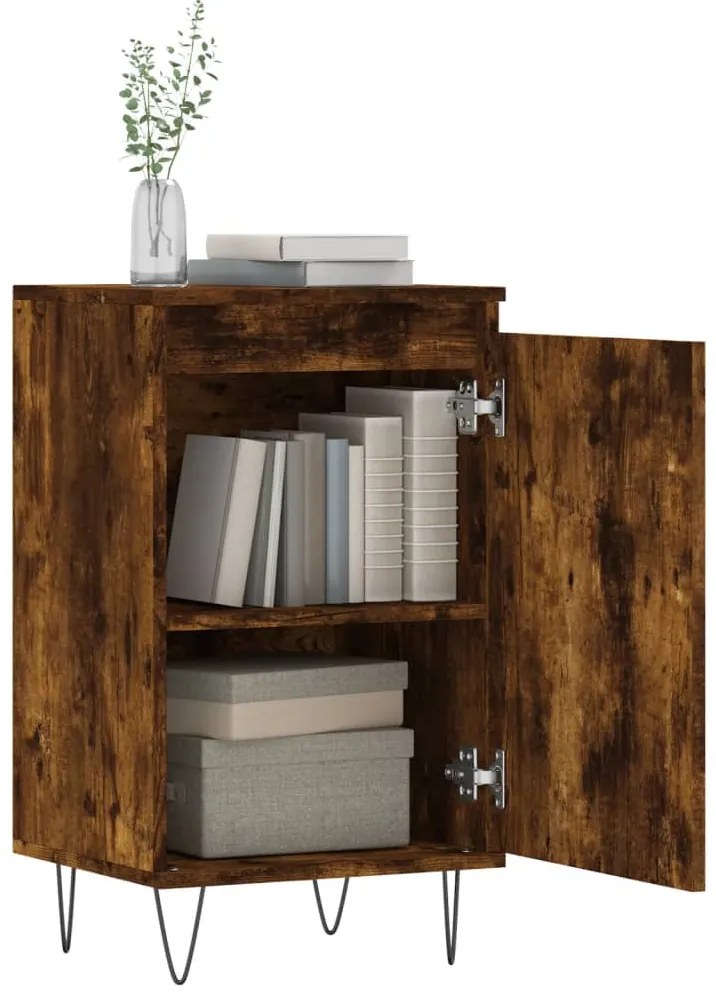 vidaXL Ντουλάπια 2 τεμ. Καπνιστή Δρυς 40x35x70 εκ. από Επεξεργ. Ξύλο