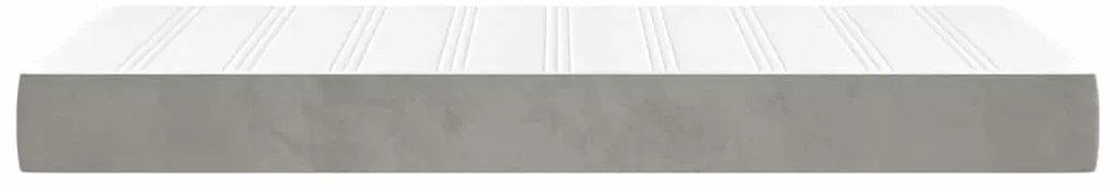 vidaXL Στρώμα με Pocket Springs για Παιδιά Αν Γκρι 80x160εκ Βελούδο