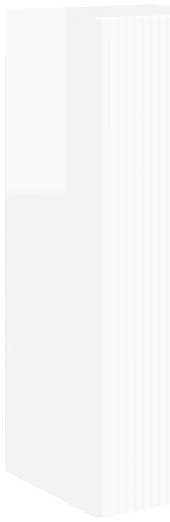 vidaXL Σετ τοίχου για τηλεόραση Επιτοίχιο 4 pcs Υψηλής γυαλάδας λευκό