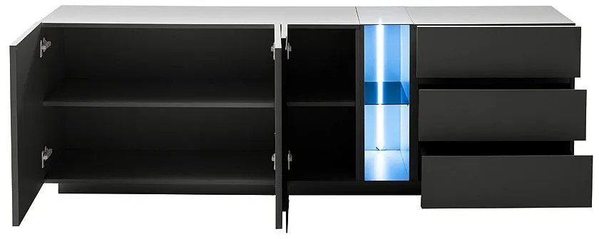 Χαμηλός Μπουφές Σκούρο Γκρι 200x42x67 cm