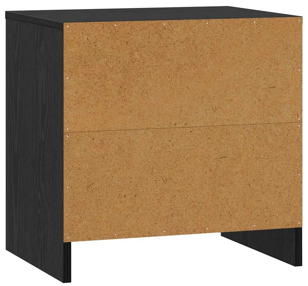 vidaXL Κομοδίνο Μαύρη Οξυά 45 x 34 x 44,5 εκ Επεξεργασμένο ξύλο