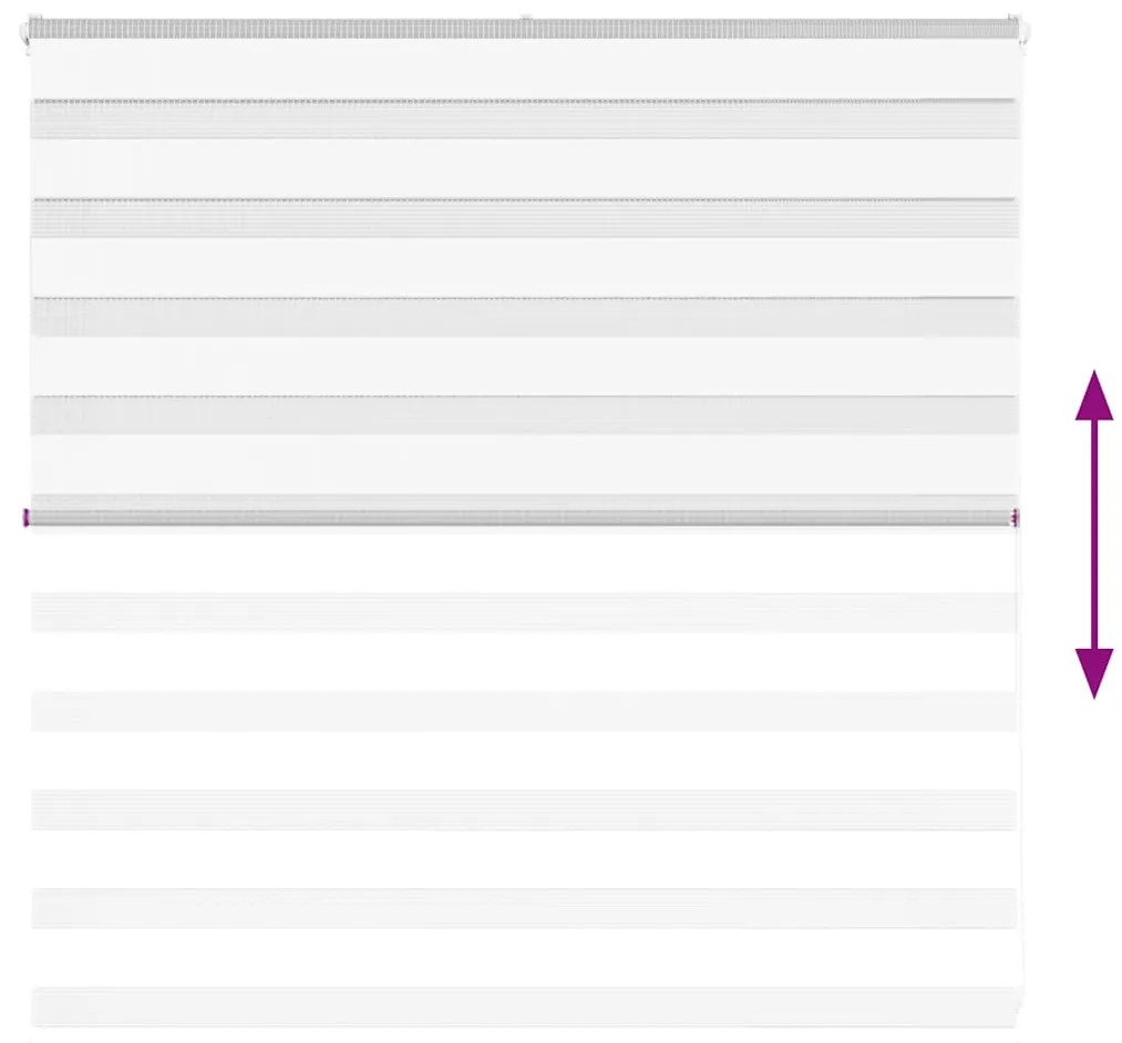 vidaXL Ζέβρα τυφλή Λευκό Πλάτος υφάσματος 140,9 εκ. Πολυεστέρας