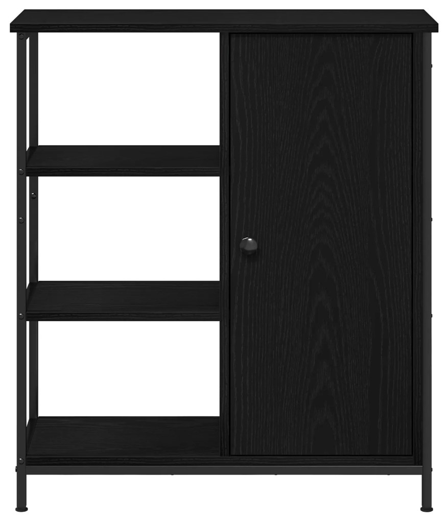vidaXL Μπουφές Μαύρος Δρυς 70x30x80 εκ Επεξεργασμένο Ξύλο