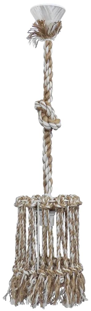 Φωτιστικό Οροφής Μονόφωτο Heronia Macrame Mix 15 Handmade 31-1115 Rope/Beige