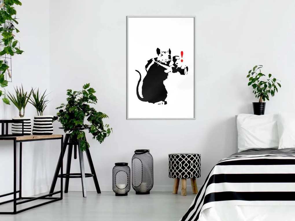 Αφίσα - Banksy: Rat Photographer - 20x30 - Χρυσό - Χωρίς πασπαρτού