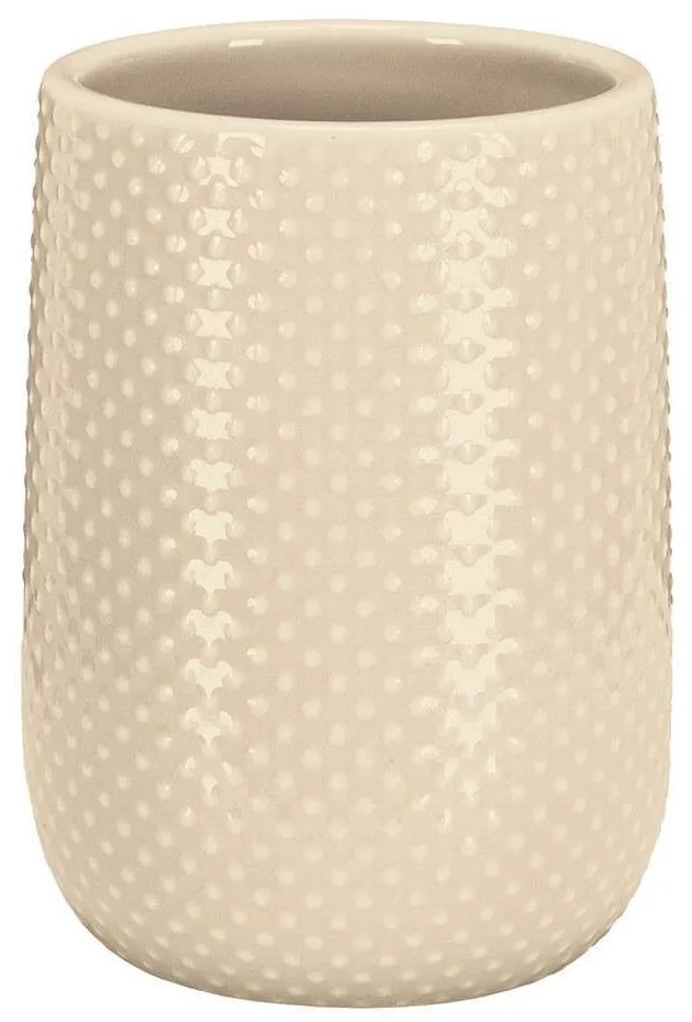 Ποτήρι Μπάνιου Dotty 8030 8x11cm Sandbeige Kleine Wolke Clay