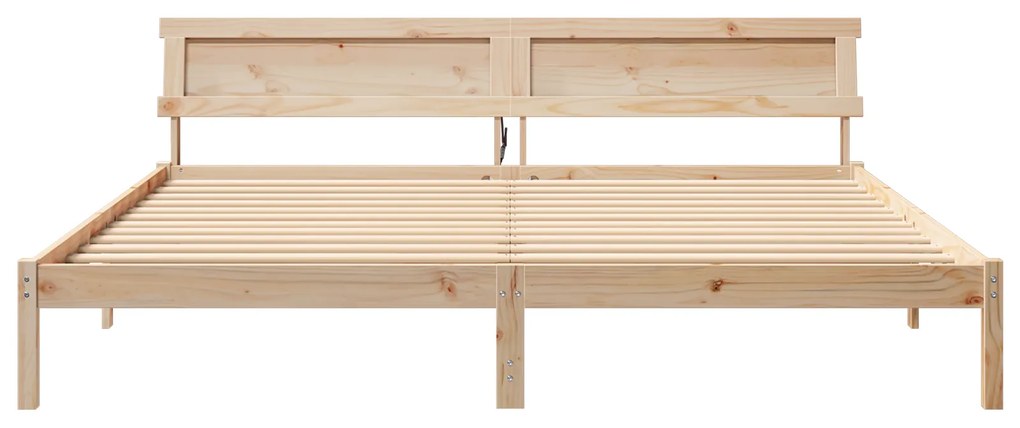 vidaXL Σκελετός Κρεβατιού Καφέ 180 x 200 cm Μασίφ ξύλο πεύκου