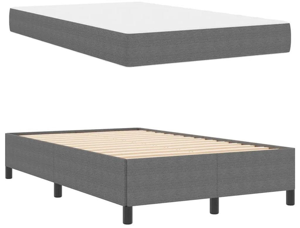 vidaXL Σκελετός Κρεβατιού Ανοιχτό γκρι 120 x 200 cm Βελούδο