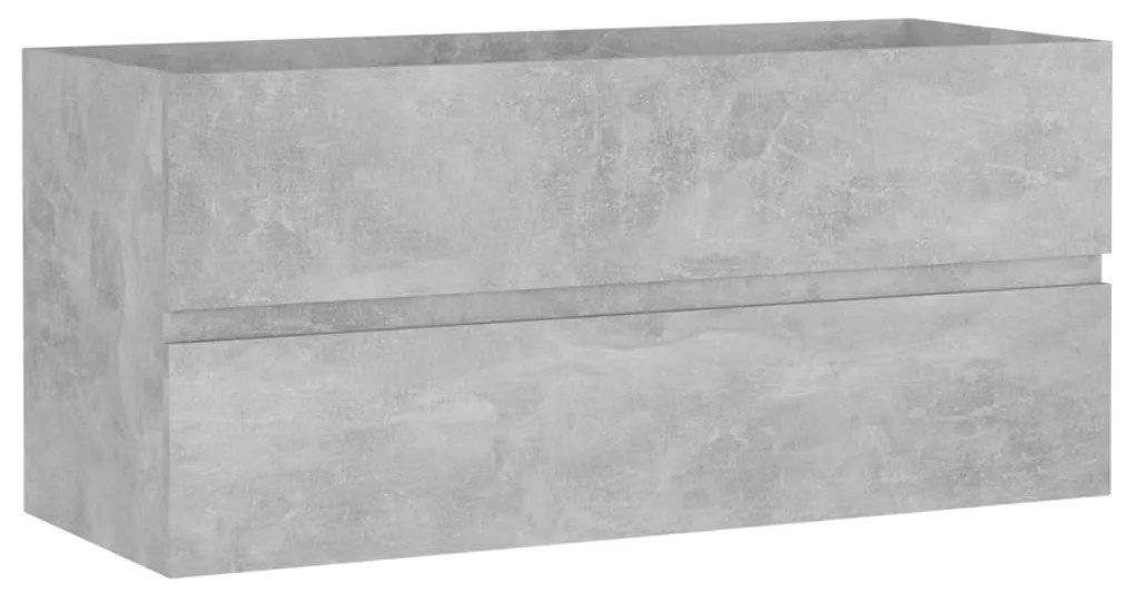 Ντουλάπι Νιπτήρα Γκρι Σκυροδέματος 100x38,5x45 εκ. Επεξ. Ξύλο 804768