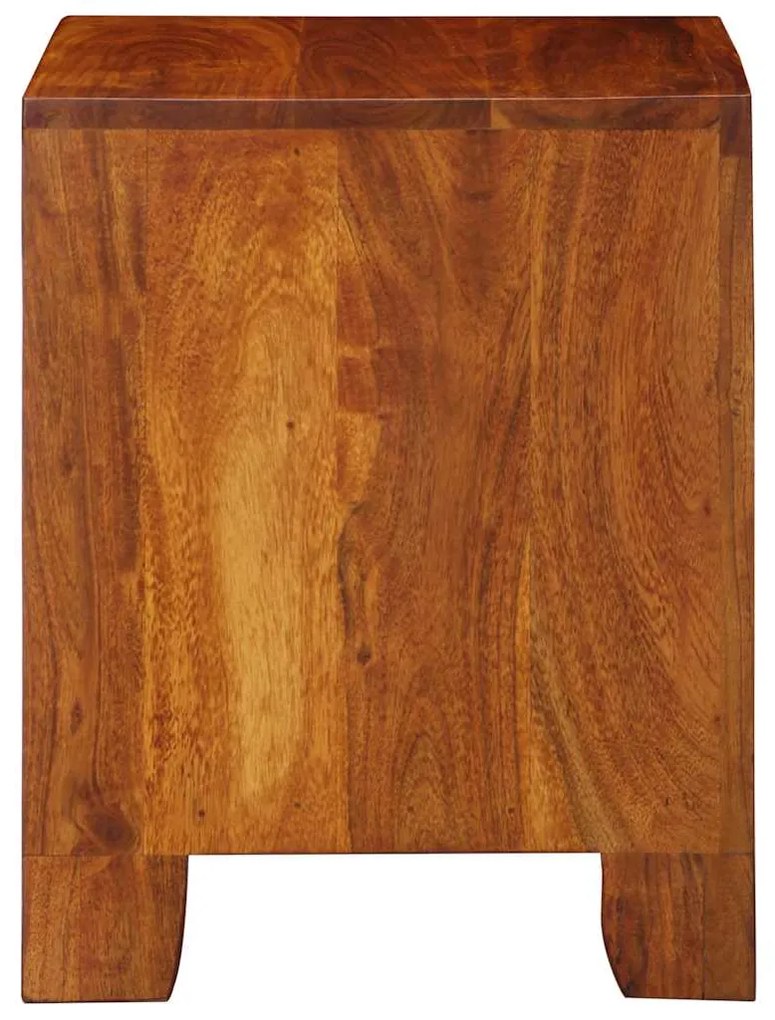 Κομοδίνο 40x35x45 cm από μασίφ ξύλο ακακίας - Καφέ