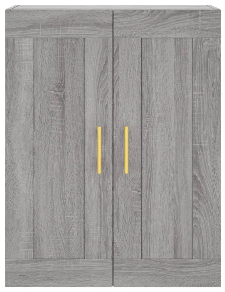 vidaXL Ντουλάπι Γκρι Sonoma 69,5 x 34 x 180 εκ. Επεξεργασμένο Ξύλο