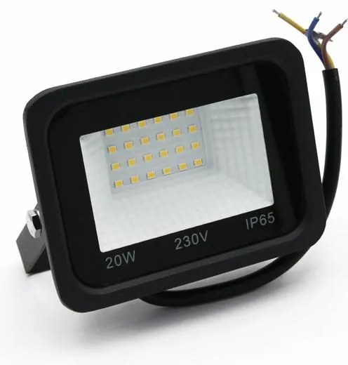 Adeleq Προβολέας LED-SMD 20W 230V 4000K IP65 Μαύρος 3-382011