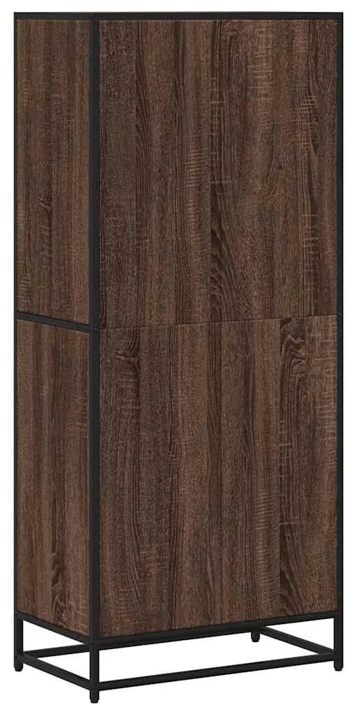 Βιβλιοθήκη καφέ δρυς 60x35x139 cm Ξύλινη κατασκευή - Καφέ