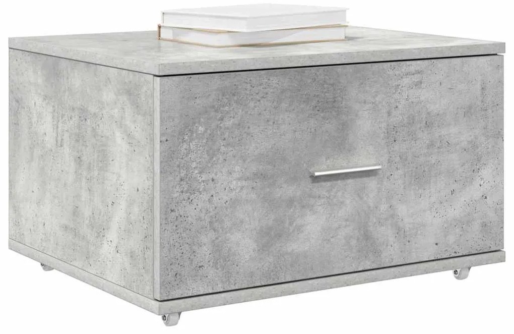 vidaXL Ντουλάπι με Συρτάρια Γκρι 55 x 45 x 33.5 εκ Επεξεργασμένο ξύλο
