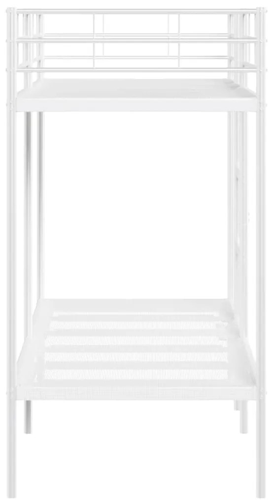 vidaXL Κουκέτα χωρίς στρώμα Λευκό 80x200 cm Ατσάλι