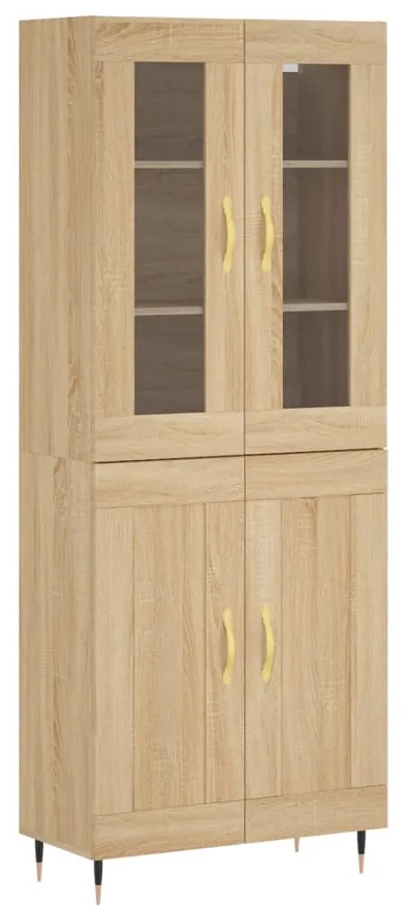 vidaXL Ντουλάπι Sonoma δρυς 69,5 x 34 x 180 εκ. από Επεξεργασμένο Ξύλο