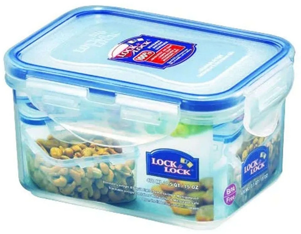 Δοχείο Φαγητού HPL807 13.5x10.2x6.8cm 470ml Clear-Blue Lock & Lock Πολυπροπυλένιο