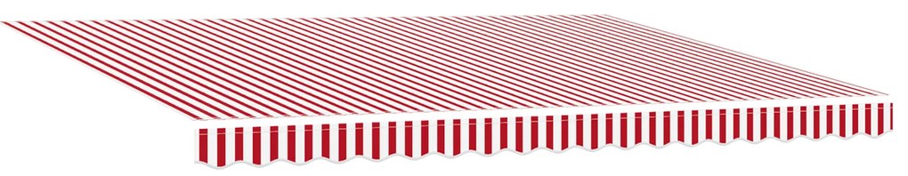 vidaXL Αυτόματη Τέντα Κόκκινη και Λευκή Ριγέ 450x300 εκ.