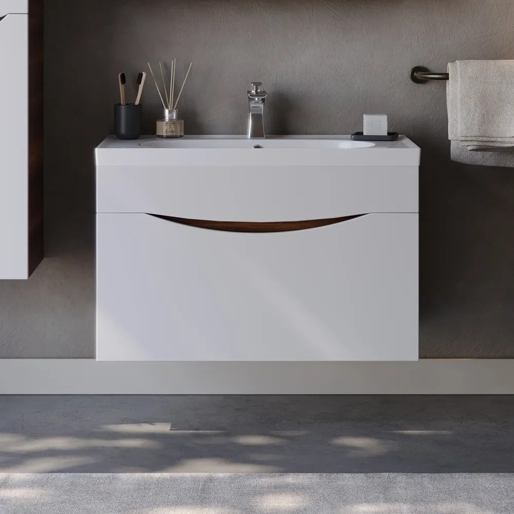 Πάγκος SMILE Λευκό / Barok MDF 18mm Λάκα 85 3SSMI085WBM 85x45.5x54.5cm S3BSMIL085WBM
