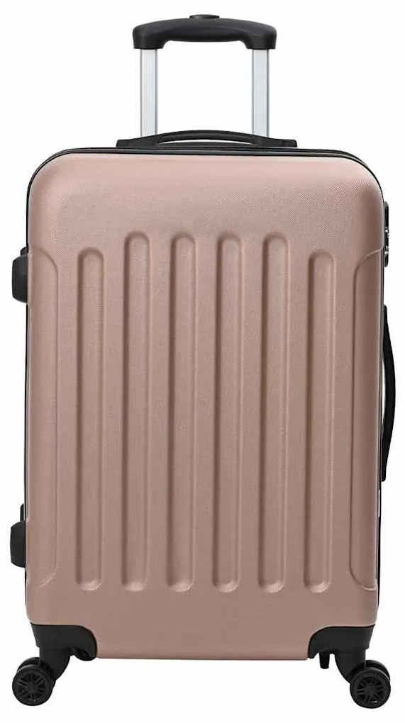 vidaXL Σετ Βαλίτσας με κλειδαριά 3 pcs ροζ χρυσό 50 x 31 x 78 εκ