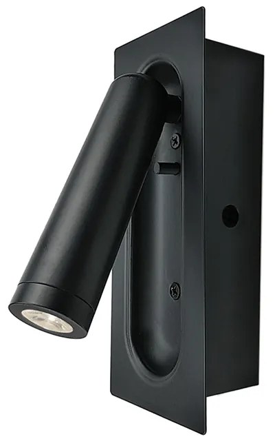 Φωτιστικό Επίτοιχο Aca SF701LEDB AIAS Μαύρο Ματ (Black Mat) 3200K