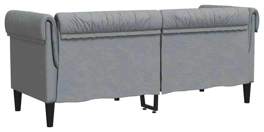 vidaXL Καναπές Chesterfield Ανοιχτό γκρι 182.5 x 74.5 x 74.5 εκατοστά