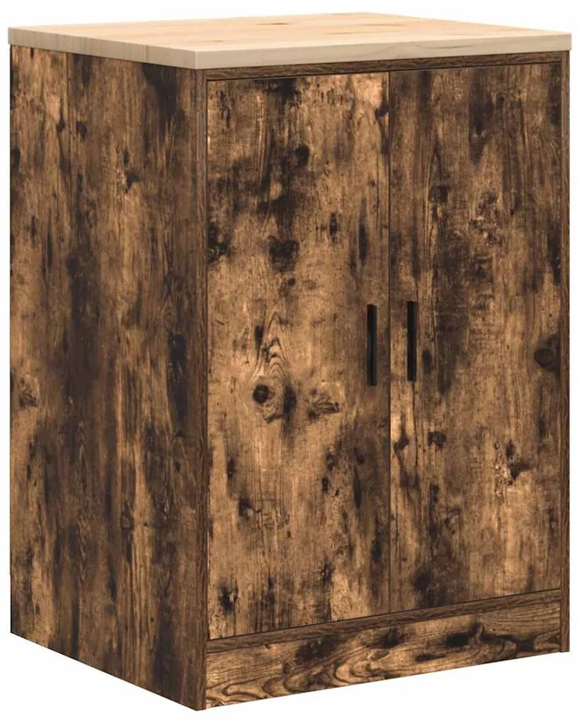 vidaXL ντουλάπι αποθήκευσης γκαράζ 60x51x85 εκ μασίφ ξύλο πεύκο