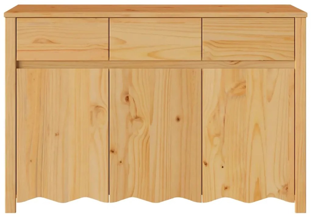 vidaXL Πλαϊνόγραφείο Drammen Δρυς 114 x 43 x 75.5 εκ Μασίφ ξύλο πεύκου