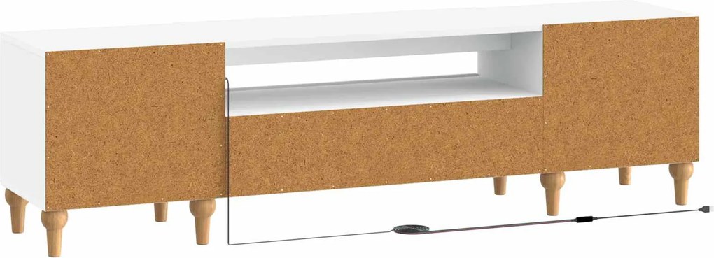 vidaXL Ντουλάπα LED Τηλεόρασης Λευκό Επεξεργασμένο Ξύλο