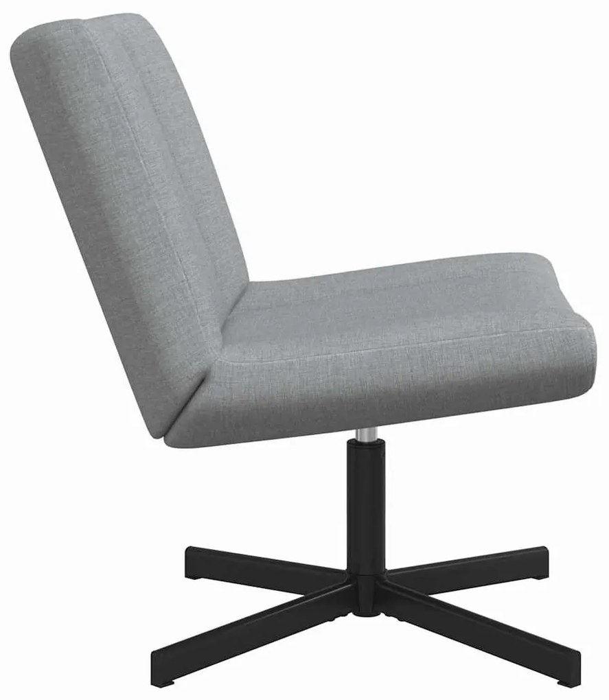 vidaXL Περιστρεφόμενη καρέκλα Ανοιχτό γκρι 63 x 75 x 76 εκ ύφασμα