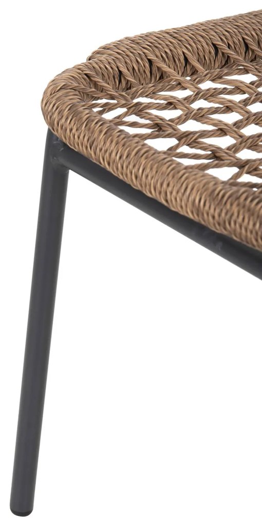 Καρέκλα SPANO C6047 Αλουμινίου Ανθρακί με Μπέζ Συνθετικό Rattan 46x59x80Υεκ. 46x56x80 εκ.