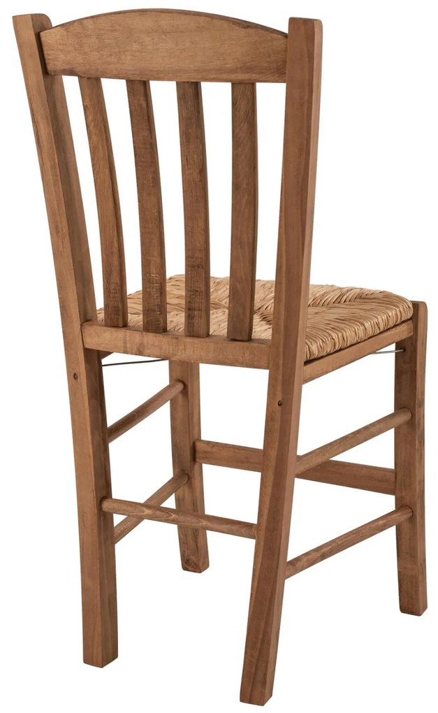 Καρέκλα C10376.01 Καφενείου με Ψάθα Καρυδί Εμποτισμoύ 41x35x89 εκ.