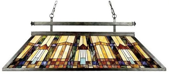 Κρεμαστό Φωτιστικό Οροφής 3xE27 Μπρονζέ  Tiffany  120cm Inglenook QZ-INGLENOOK-ISLE Elstead Lighting-QZ-INGLENOOK-ISLE-Μπρονζέ QZ-INGLENOOK-ISLE