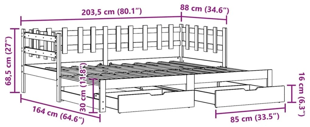 ΚΑΝΑΠΕΣ ΚΡΕΒΑΤΙ ΣΥΡΟΜΕΝΟΣ ΧΩΡΙΣ ΣΤΡΩΜΑ 80X200 ΕΚ. &amp; ΣΥΡΤΑΡΙΑ 3302250