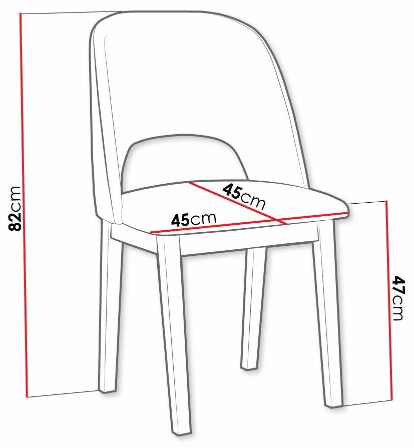 Καρέκλα Victorville 333, Ανοιχτό γκρι, Καρυδί, 82x45x45cm, 6 kg, Ταπισερί, Ξύλινα, Ξύλο: Οξιά | Epipla1.gr
