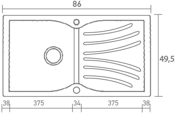 Νεροχύτης Sanitec 337-Granite Celtic Stone