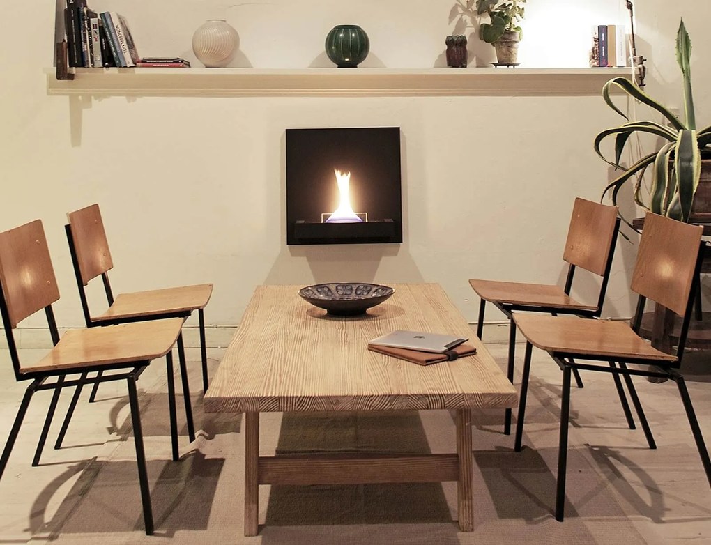 Επιτοίχιο Tζάκι Square 180 Tenderflame με διάρκεια καύσης 3 - 4 ώρες, χωρητικότητα δεξαμενής 1000ml και διαστάσεις 57.5x23x57.5cm - Black