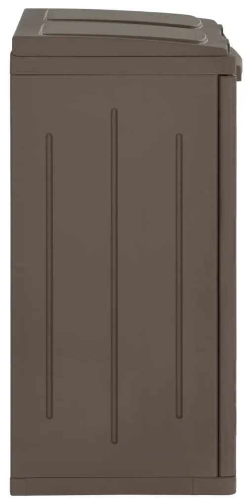 vidaXL Κάδος Απορριμμάτων με 2 Πόρτες Καφέ 65 x 45 x 88 εκ. από PP