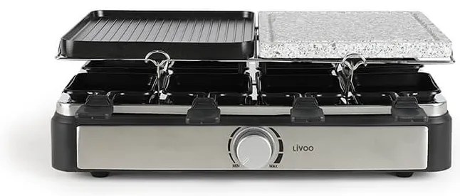 Γκριλιέρα Raclette Livoo (DOC258) με ισχύ 1400W, ρυθμιζόμενο θερμοστάτη και επιφάνεια ψησίματος 23 x 21cm