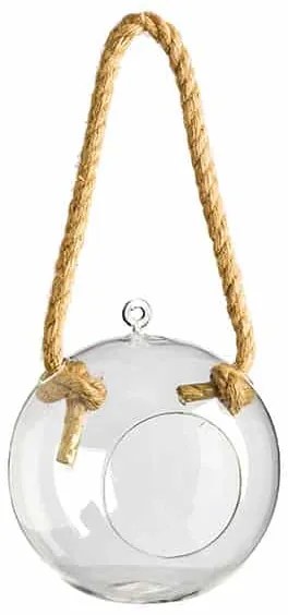 JK Home Décor - Μπάλα Γυαλινη με Άνοιγμα 13x12cm