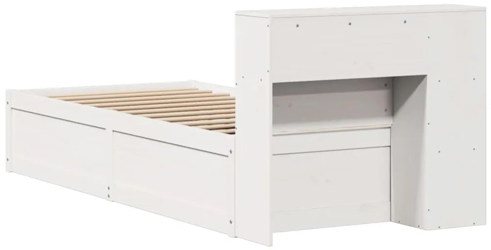 vidaXL Σκελετός Κρεβ. Χωρίς Στρώμα Λευκό 90x200 εκ Μασίφ Πεύκο