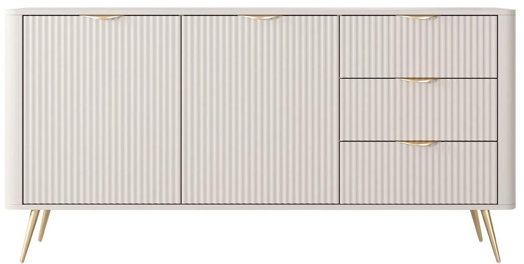 Σιφονιέρα Kingston AC101, Beige, Με συρτάρια και ντουλάπια, 82x164x38cm, 54 kg | Epipla1.gr