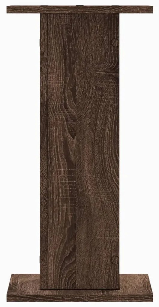 vidaXL Βάσεις Φυτών 2 Τεμ. Καφέ Δρυς 30x30x60 εκ. Επεξεργασμένο Ξύλο