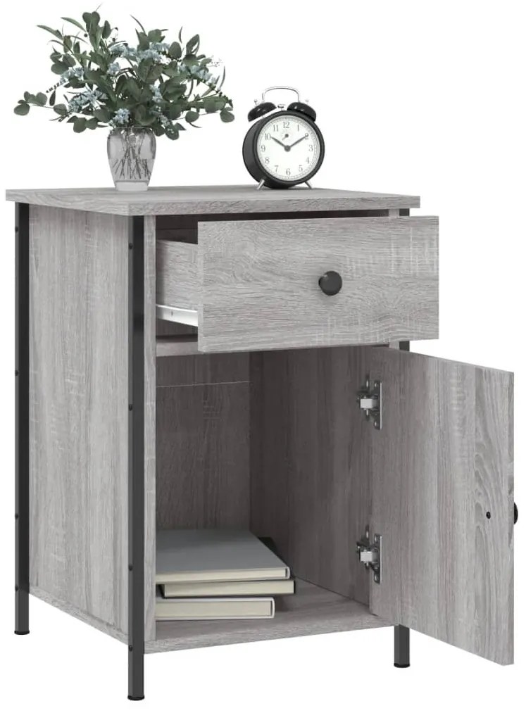 vidaXL Κομοδίνο Γκρι Sonoma 40 x 42 x 60 εκ. από Επεξεργασμένο Ξύλο